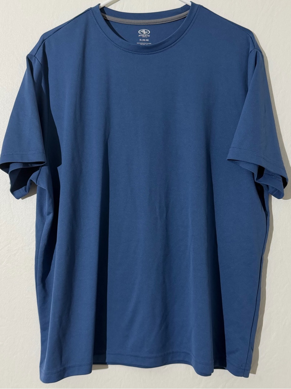 Athletic Works Dri Fit Moisture Wicking Active Tee XL Blue Gym Workout Running